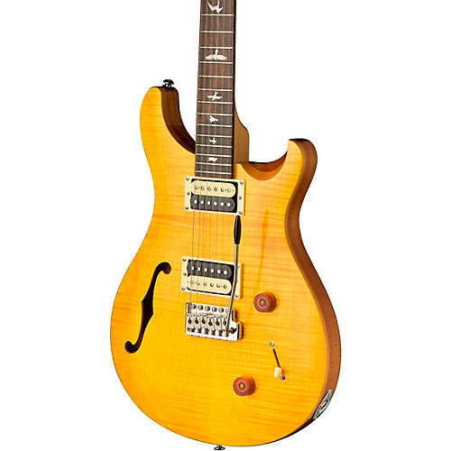 PRS SE Custom 22 Semi-Hollow Electric Guitar Santana Yellow