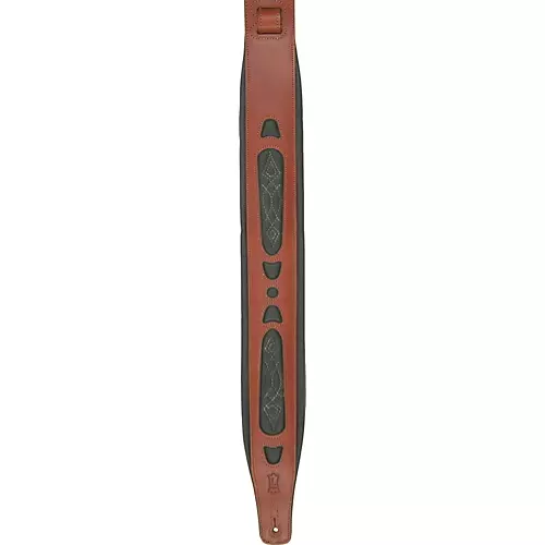 Levy's Classic Padded leather guitar strap Walnut