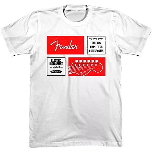 Fender 1946 Box T-Shirt Large White