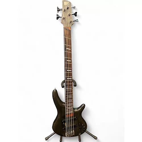 Used Ibanez SRFF805 Trans Black Electric Bass Guitar Trans Black