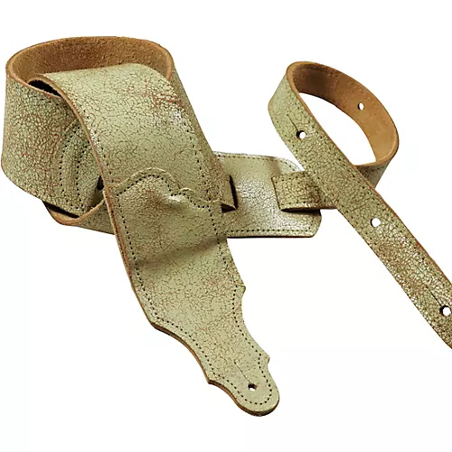 Franklin Strap Roadhouse Distressed Leather Guitar Strap Cream 2.5 in.