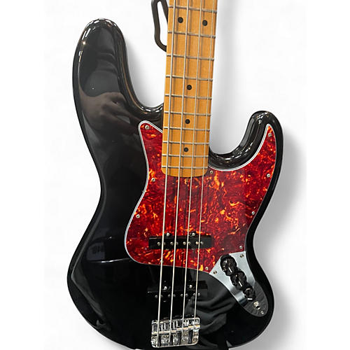 Used 2017 Fender Standard Jazz Bass Black Electric Bass Guitar Black