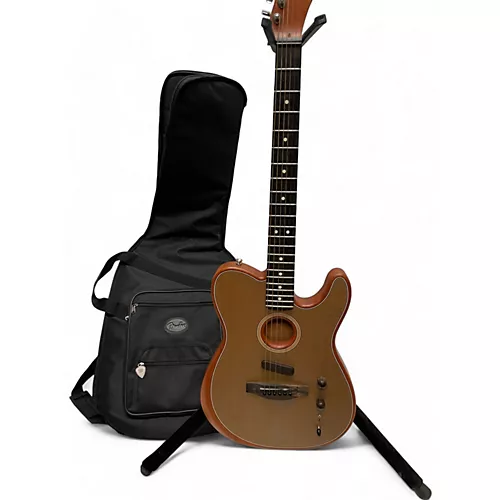 Used Fender American Acoustasonic Telecaster Trans Sonic Blue Acoustic Electric Guitar Trans Sonic Blue