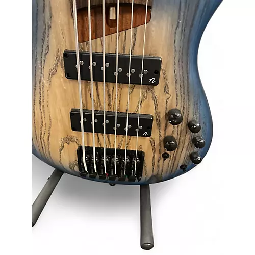 Used Ibanez SR606E Blue Electric Bass Guitar Blue