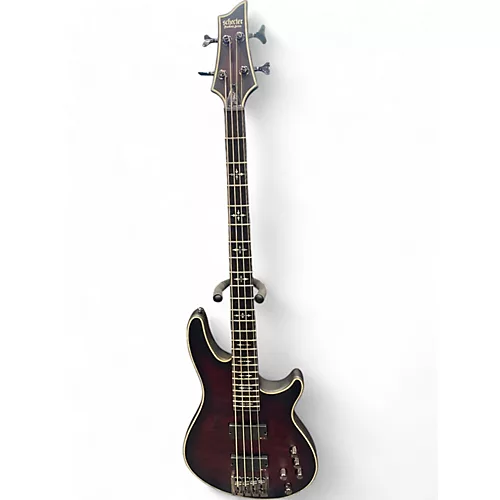 Used Schecter Guitar Research Hellraiser Extreme 4 String Crimson Red Burst Electric Bass Guitar Crimson Red Burst