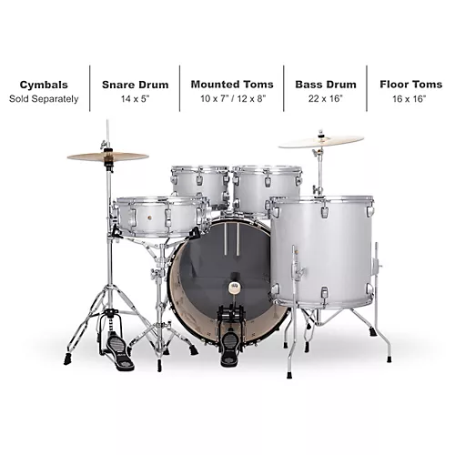Ludwig Accent 5-Piece Drum Kit With 22