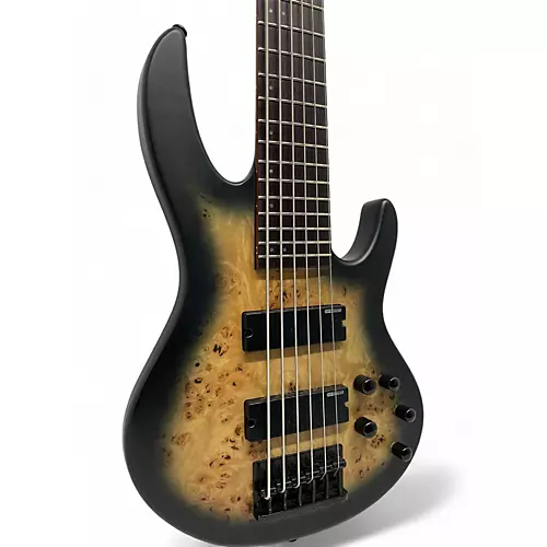 Used ESP LTD D6 6 String black natural Electric Bass Guitar black natural