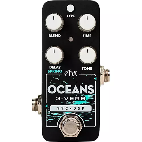 Electro-Harmonix Oceans 3-Verb Reverb Effects Pedal Black