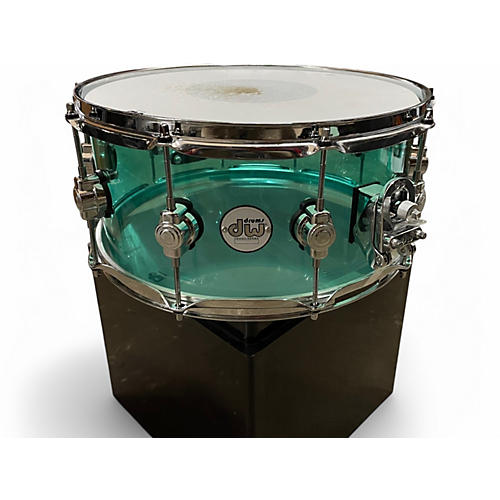 Used DW 14X6.5 Design Series Acrylic Snare SEA GLASS Drum SEA GLASS 213