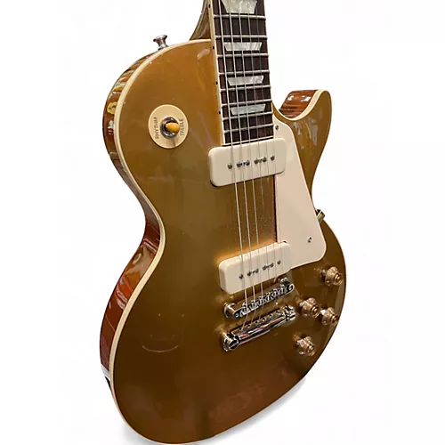 Used Gibson Les Paul Standard Gold Top Solid Body Electric Guitar Gold Top