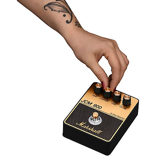 Marshall JCM900 Distortion and Gain Effects Pedal Black and Gold