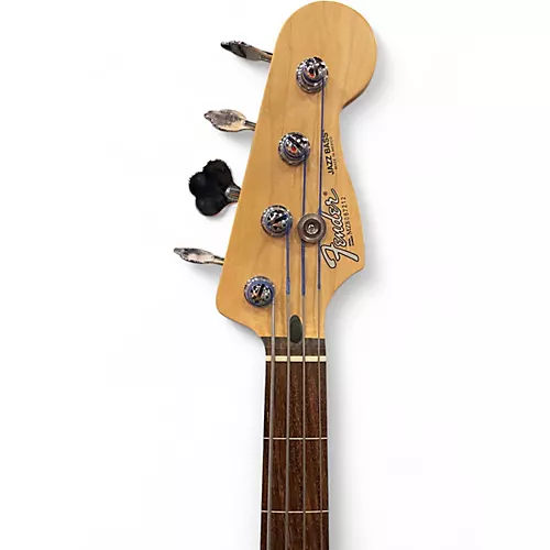 Used 2008 Fender Standard Fretless Jazz Bass Wine Red Electric Bass Guitar Wine Red