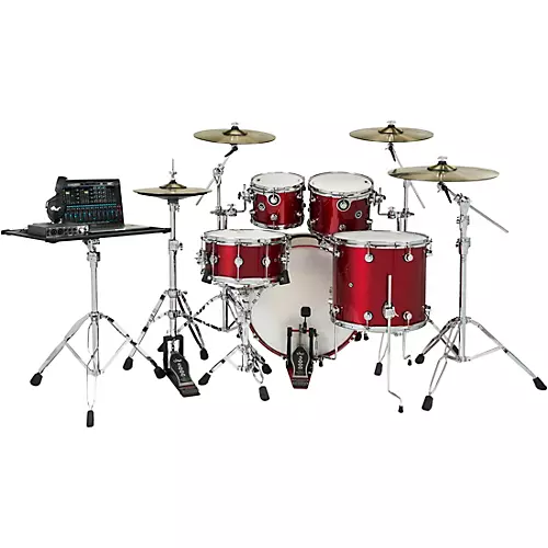 DW DWe Wireless Acoustic-Electronic Convertible 5-Piece Drum Set Bundle With 22
