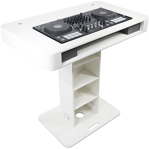 ProX Control Tower DJ Podium Stand Travel Case for Pioneer XDJ-XZ, DDJ-1000 SRT, DDJ-SZ2, and DDJ SX-3 White Finish