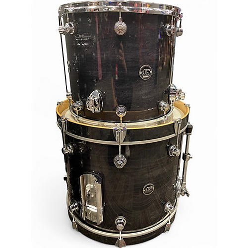 Used DW 6 Piece Performance Series Ebony Stain Lacquer Drum Kit Ebony Stain Lacquer