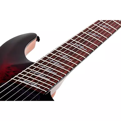 Schecter Guitar Research Omen Elite-7 MS Electric Guitar See-Thru Blue Burst