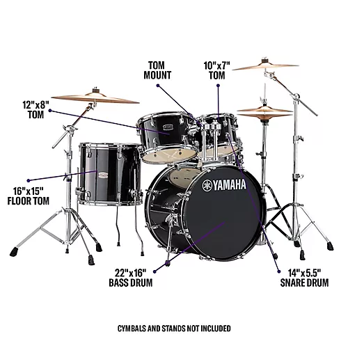 Yamaha Rydeen 5-Piece Shell Pack With 22