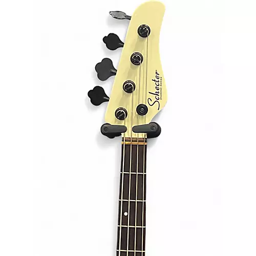 Used Schecter Guitar Research P-4 Antique Ivory Electric Bass Guitar Antique Ivory