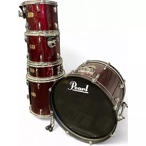 Used Pearl 5 Piece Export Dakota Red Drum Kit Dakota Red