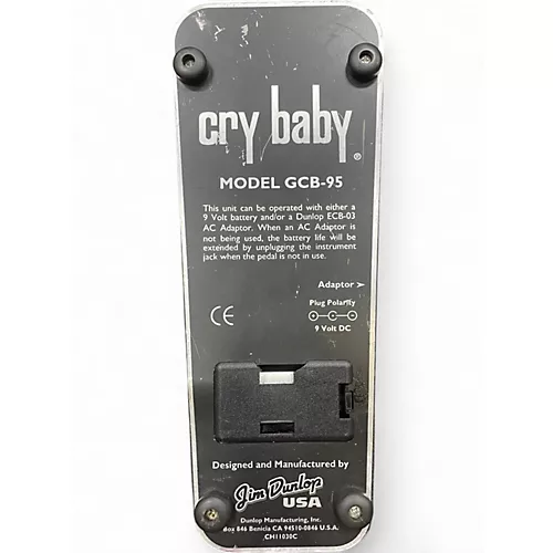Used Dunlop GCB95 Original Crybaby Wah Effect Pedal