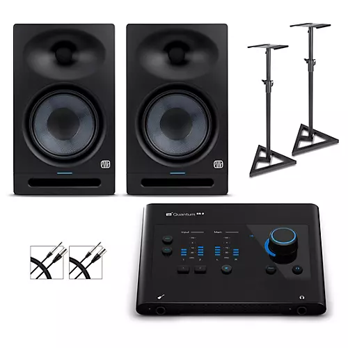 PreSonus Quantum ES2 Audio Interface with Eris 2nd Gen Studio Monitor Pair (Cables & Stands Included) STUDIO8