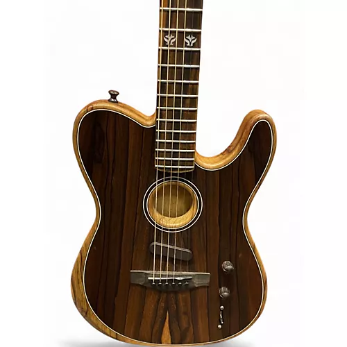 Used Fender AMERICAN ACOUSTISONIC TELECASTER EXOTIC Natural Acoustic Electric Guitar Natural