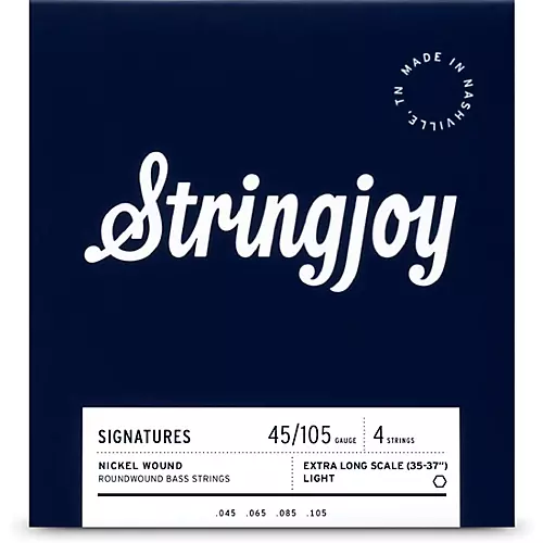 Stringjoy Signatures 4 String Extra Long Scale Nickel Wound Bass Guitar Strings 55 - 110