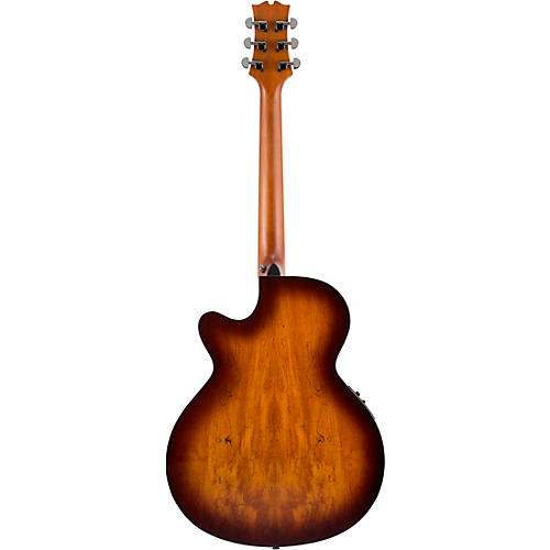 Mitchell MX430 Spalted Maple Acoustic-Electric Guitar Whiskey Burst