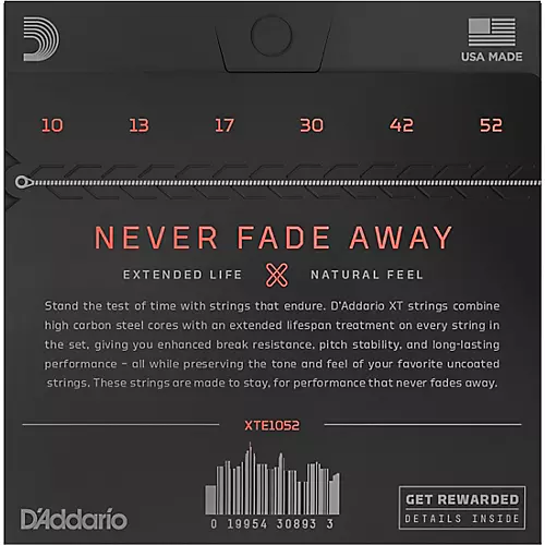 D'Addario XT Nickel Plated Steel Electric Guitar Coated Strings .009-.046 Hybrid