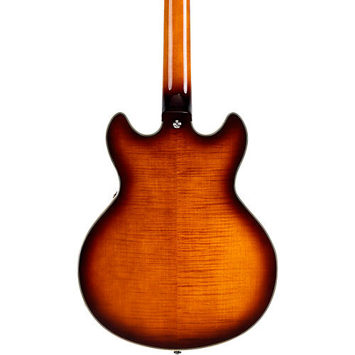 D'Angelico Premier Mini DC Semi-Hollow Electric Guitar With Stopbar Tailpiece Black Flake