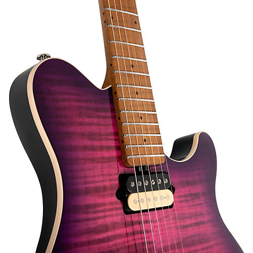 Ernie Ball Music Man Axis Electric Flame Top Electric Guitar Olallieberry
