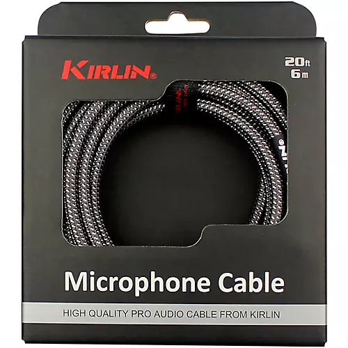 Kirlin XLR Male To XLR Female Microphone Cable - Carbon Gray Woven Jacket 10 ft.