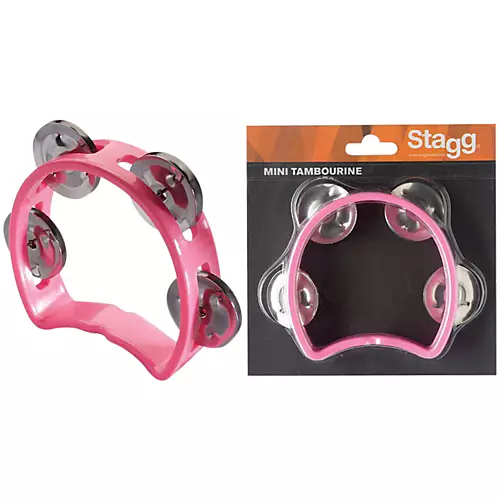 Stagg 4-Jingle Cutaway Tambourine White