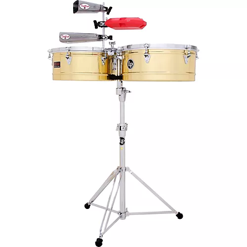 LP Prestige Series Brass Timbales 13 and 14 in.