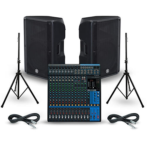 Yamaha MG16XU Mixing Console With DBR PA Package 10