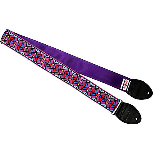Souldier Stained Glass Guitar Strap Purple 2 in.