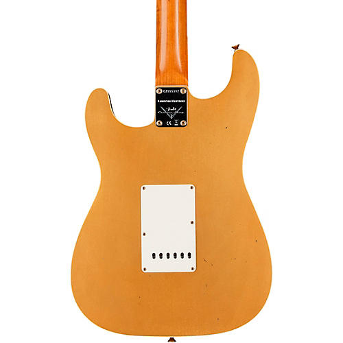 Fender Custom Shop Limited-Edition Double-Bound Stratocaster Journeyman Relic Electric Guitar Aged Sherwood Green Metallic
