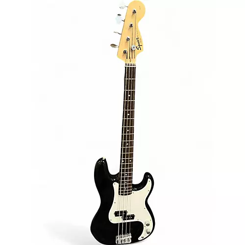 Used Squier Precision Bass Black Electric Bass Guitar Black