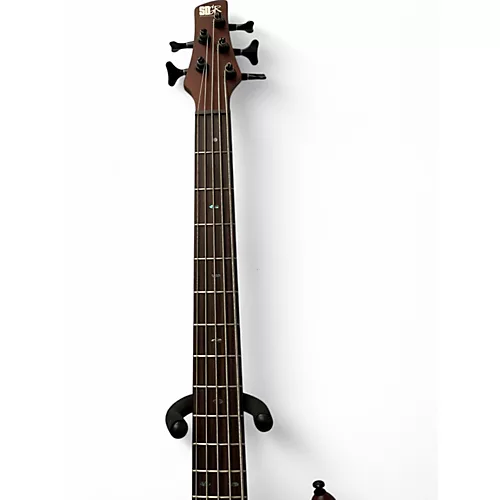 Used Ibanez SR505 5 String Left Handed Natural Electric Bass Guitar Natural