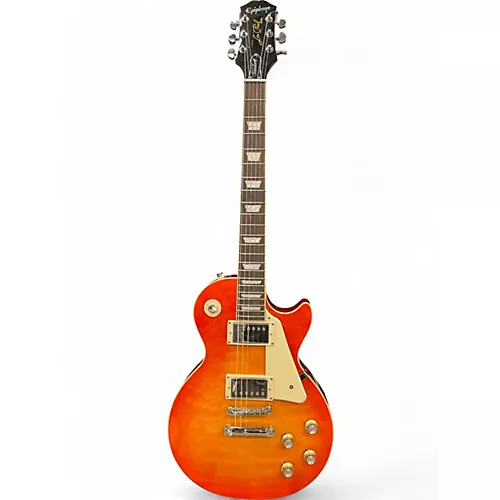 Used 2024 Epiphone Les Paul Standard 60's Quilt Top Faded Cherry Sunburst Solid Body Electric Guitar Faded Cherry Sunburst