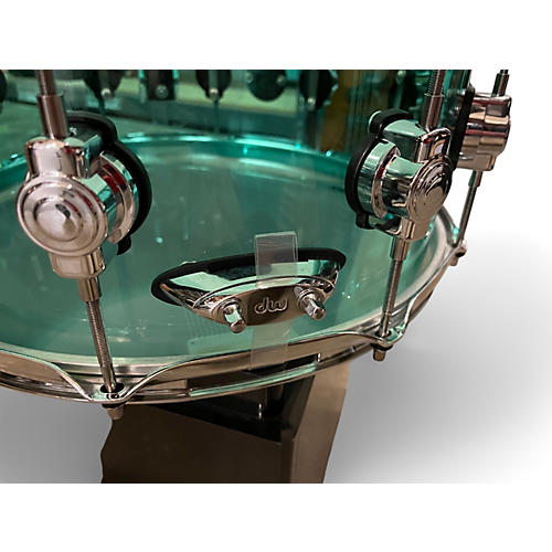 Used DW 14X6.5 Design Series Acrylic Snare SEA GLASS Drum SEA GLASS 213