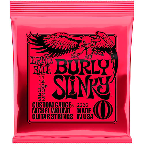 Ernie Ball Burly Slinky Nickelwound Electric Guitar Strings 12 Pack
