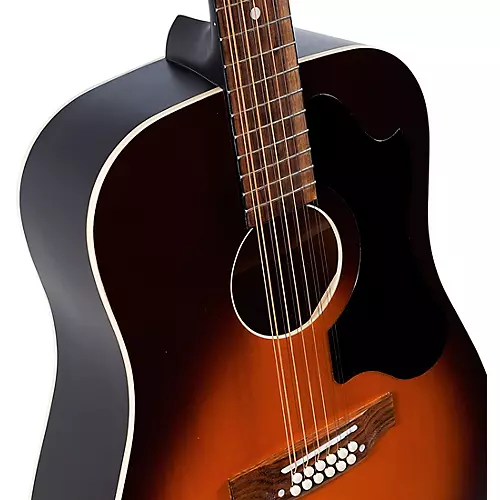Recording King Dirty 30s Series 9 Dreadnought 12-String Sitka Spruce-Whitewood Acoustic-Electric Guitar Tobacco Sunburst