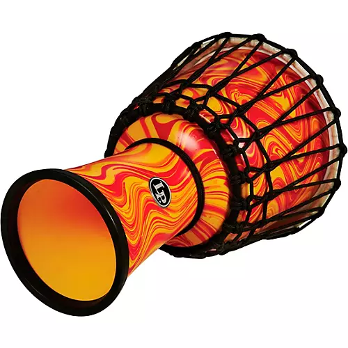 LP World Rope-Tuned Circle Djembe, 7 in. Blue Marble