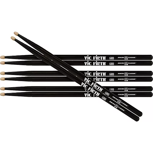 Vic Firth Buy 3 Pairs of Black Drum Sticks, Get 1 Free 5B
