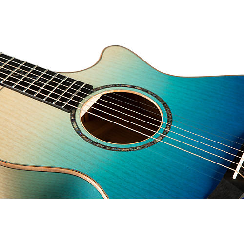 Taylor Custom All Urban Ash 12-Fret Grand Concert Acoustic-Electric Guitar Ombre Blue