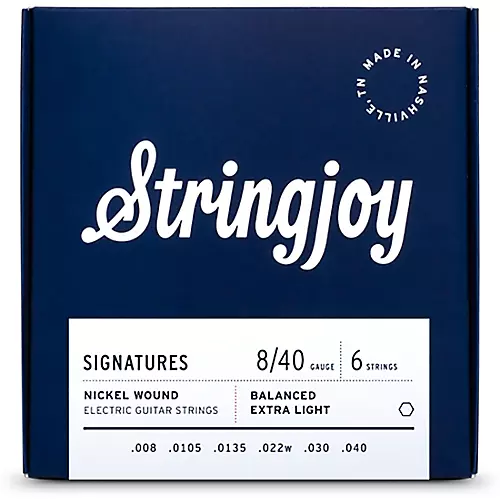 Stringjoy Signatures 6 String Nickel Wound Electric Guitar Strings 9 - 46