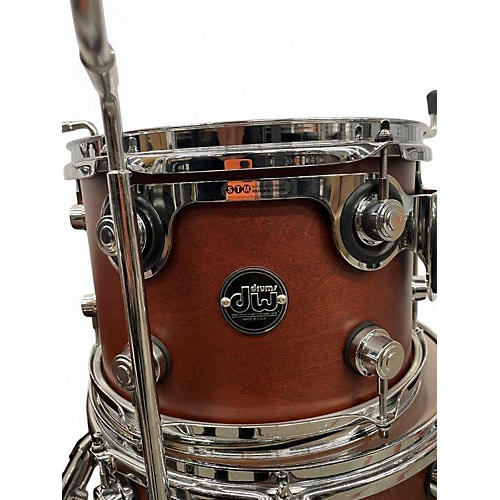 Used DW 3 piece Performance Series Tobacco Drum Kit Tobacco