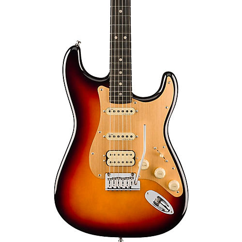 Fender American Ultra II Stratocaster HSS Ebony Fingerboard Electric Guitar Texas Tea