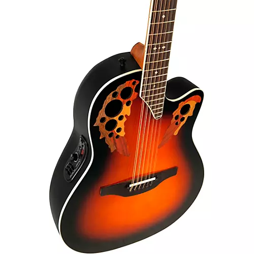 Ovation 2758AX-NEB-G Pro Series Standard Elite Deep Contour 12-String Acoustic-Electric Guitar New England Burst